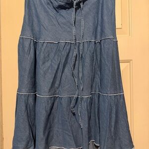 Hannah A-Line Blue Denim Skirt BNWT